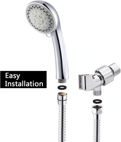 Handheld Shower Head with Hose – Shower Wand with 4.9 Ft Long Hose, 5 Mode Detachable Stainless Steel Design – Rust Resistant 360° Rotating Head for Showering, Bathroom Cleaning & Pet Bathing