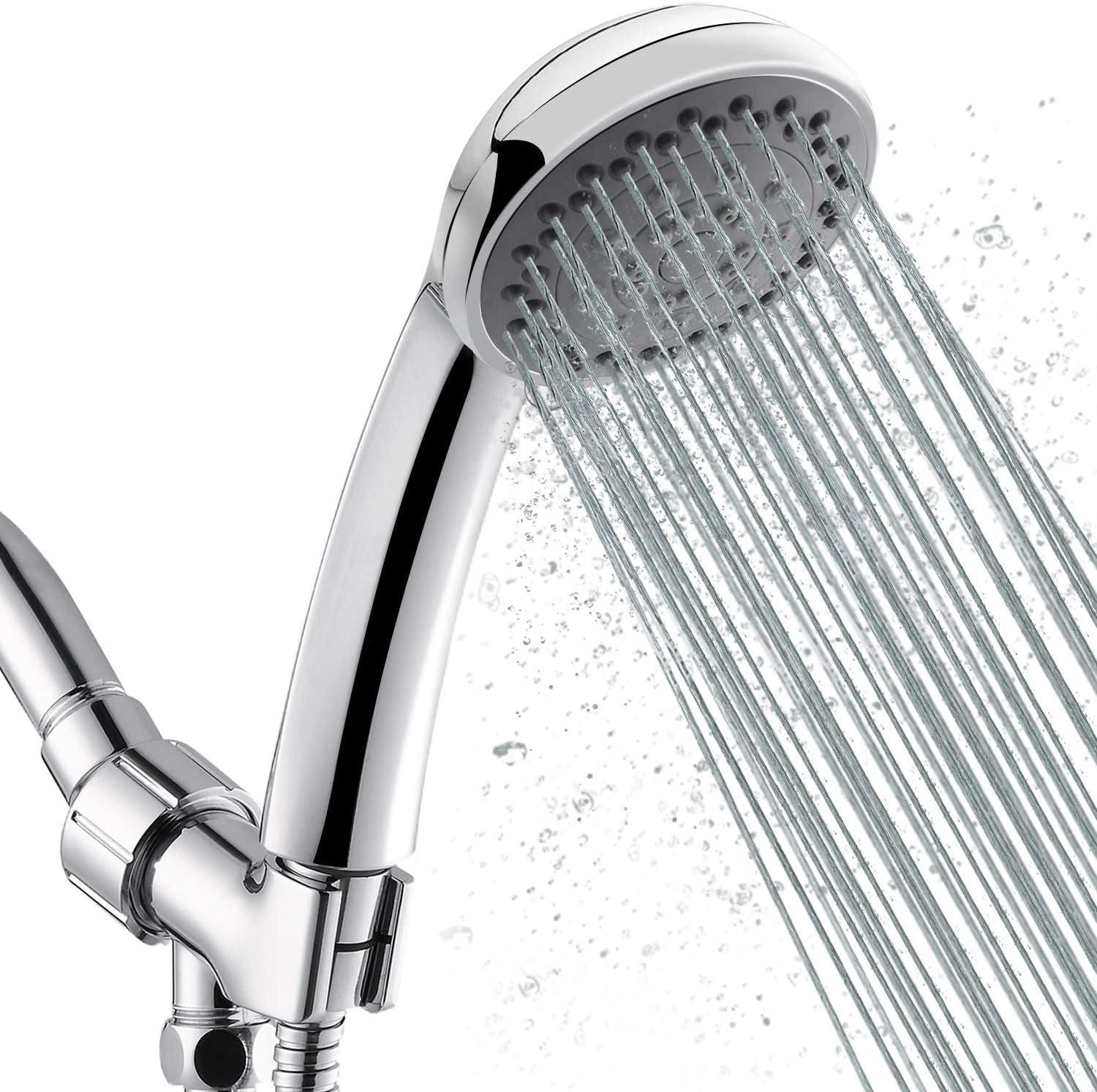 Handheld Shower Head with Hose – Shower Wand with 4.9 Ft Long Hose, 5 Mode Detachable Stainless Steel Design – Rust Resistant 360° Rotating Head for Showering, Bathroom Cleaning & Pet Bathing
