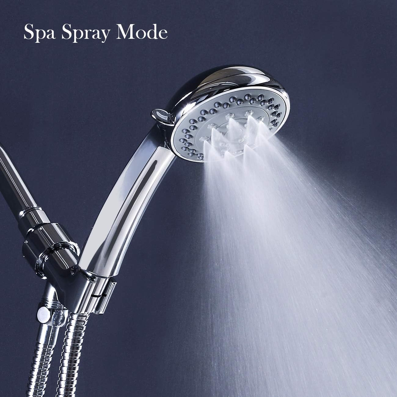 Handheld Shower Head with Hose – Shower Wand with 4.9 Ft Long Hose, 5 Mode Detachable Stainless Steel Design – Rust Resistant 360° Rotating Head for Showering, Bathroom Cleaning & Pet Bathing