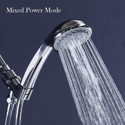 Handheld Shower Head with Hose – Shower Wand with 4.9 Ft Long Hose, 5 Mode Detachable Stainless Steel Design – Rust Resistant 360° Rotating Head for Showering, Bathroom Cleaning & Pet Bathing