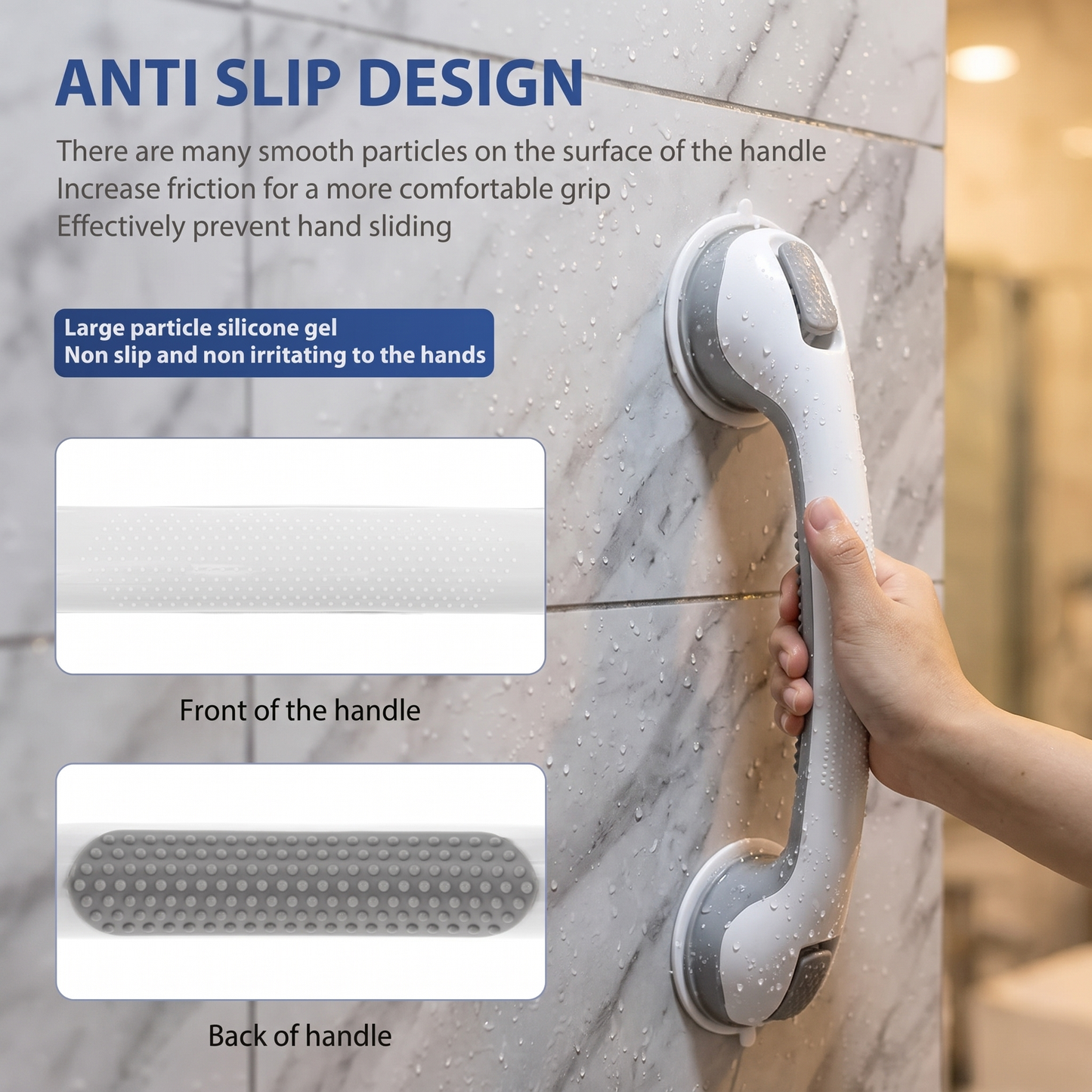 Suction Shower Grab Bar — Tool-Free Safety Handle